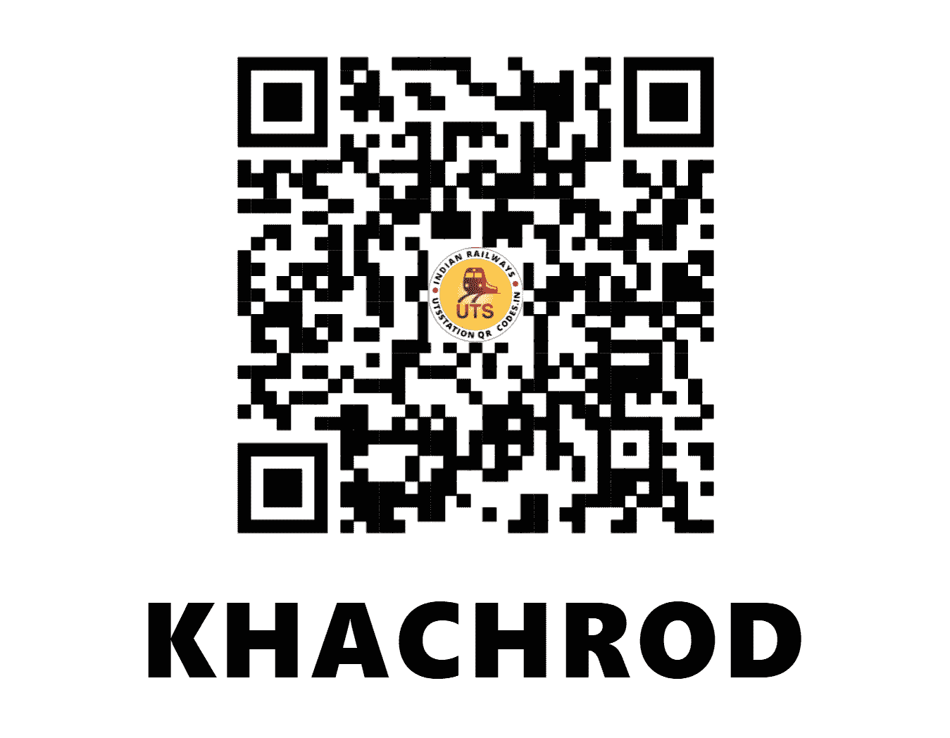 UTS QR Code for KHACHROD - KUH (WR - MADHYA PRADESH)